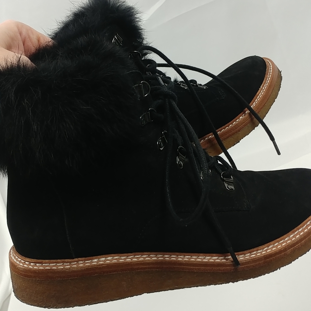 Botkier Black Suede Fur Winter Boots - Picture 8 of 9